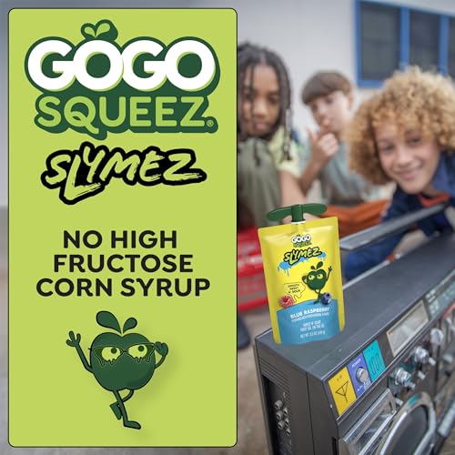 GoGo squeeZ No Sugar Added SlymeZ Fruit Gel Variety Pack, 18 Count - image 4