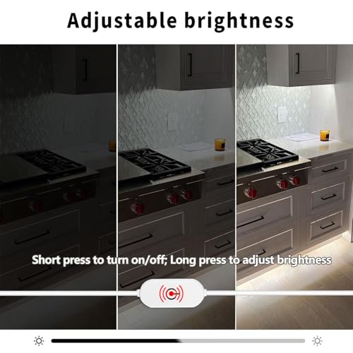 Image of ZSLAIFU A 5V USB LED Light Strip, COB LED Strip Lights, White 5V LED Lights, Small LED Strip Light, TV Lights for TV Under Cabinet Kitchen Living Room Shelving or Displays (White, 6.56ft)