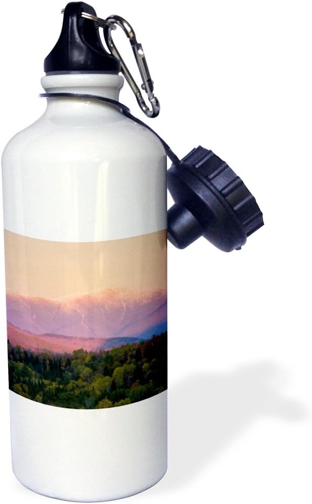 3dRose "Mt Washington Mountains New Hampshire US30 JMO1180 Jerry and Marcy Monkman" Sports Water Bottle, 21 oz, White