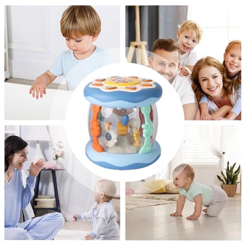 Jouets musicaux éclairés et activité colorée de presse sensorielle