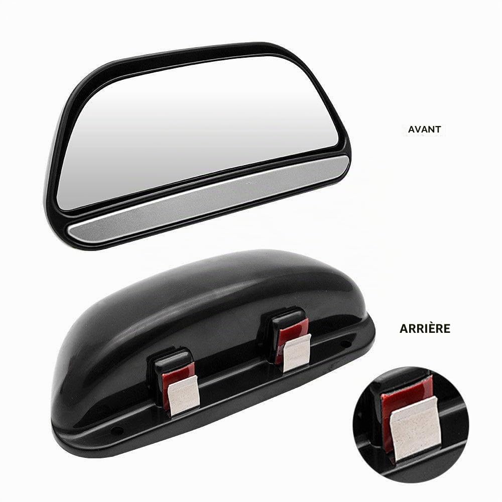 2x retroviseur conduite accompagnée, TOTMOX rétroviseurs d'angle mort, rétroviseurs de rechange universel pour vue arrière de voiture, panoramique grand angle réglable à 360° avec yeux de grenouille