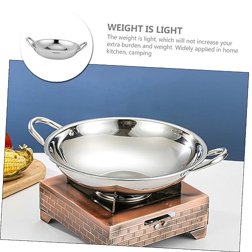 Wok con fondo redondo compatible inducción y doble asa miniatura 3