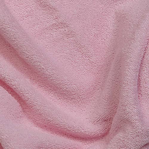 Kt KILOtela - Tela Rizo de Toalla, Algodón, Confeccionar Toallas, Accesorios Bebé, Albornoces, 100 cm Largo x 160 cm Ancho, Rosa - 1 metro
