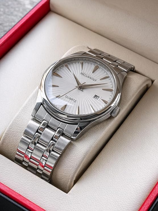 Image of Mister Empire Affordable Men's Wrist Watch Under 499 | Men Watch | Classic Round Dial | Quartz Movement | Stainless Steel Belt | Lightweight & Durable Design | Analog Display | Adjustable Lock |Trendy Party & Office Wear