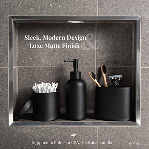 Snapklik.com : Premium 5 Pcs Matte Black Bathroom Accessories Set ...