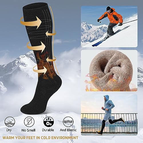 FuelMeFoot Warm Knee High Socks For Men - Thermal Cotton Socks For Hiking, Work, Winter, Gifts3