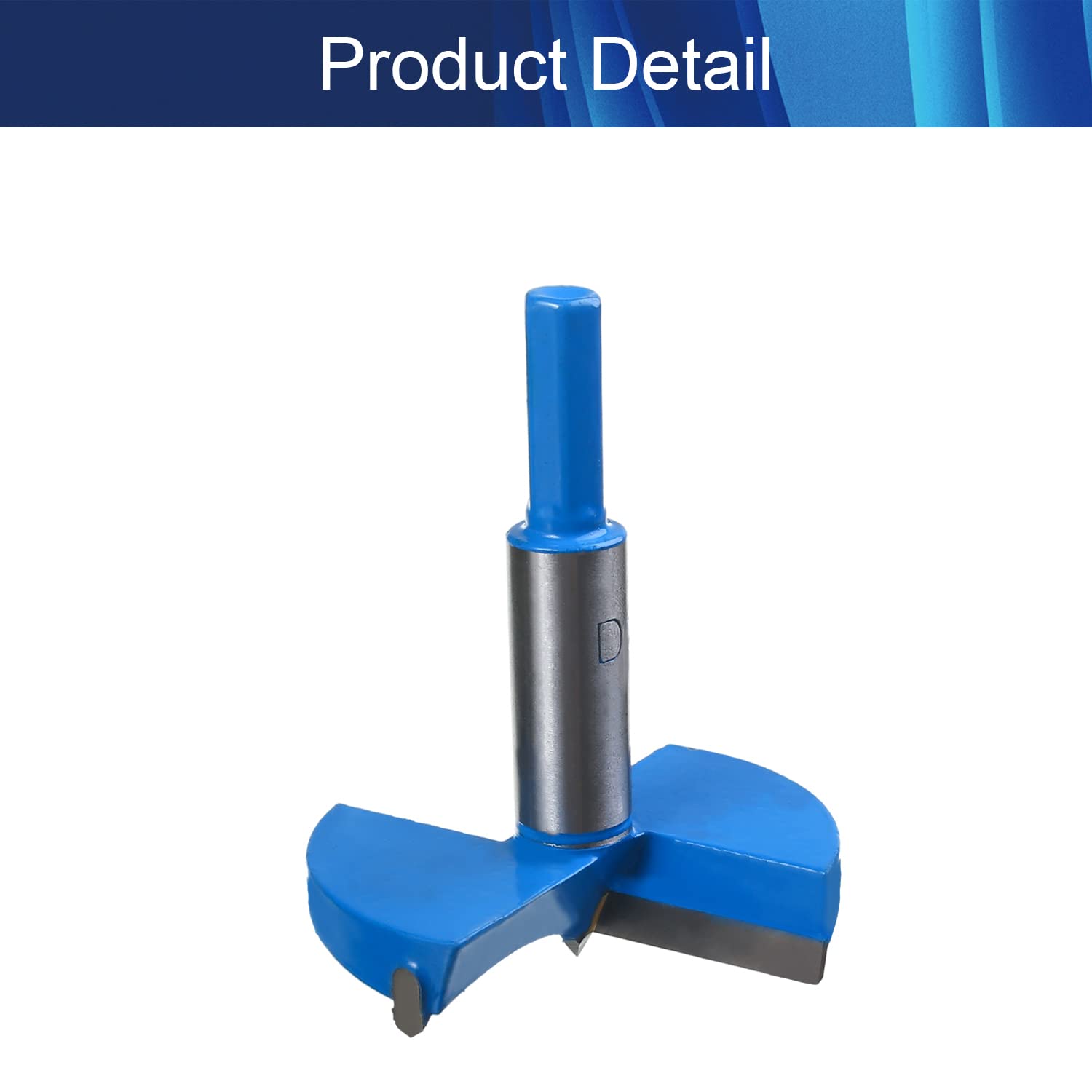 Wenheww 1Pc Forstner Drill Bits, 70mm/2.76" Carbide Wood Hole Saw Auger Opener, Woodworking Hole Saw Drilling Tool, 80mm Length 10mm Hex Handle Dia Cutter Tool for Wood Plastic Plywood, Blue