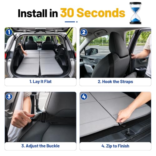 Image of Car Mattress for G-Class 2002-2018, Upgraded Non-Inflatable Thickened Foam SUV Car Camping Mattress, Foldable Trunk Sleeping Pad Car Bed Mattress for Road Trips Camping Travel