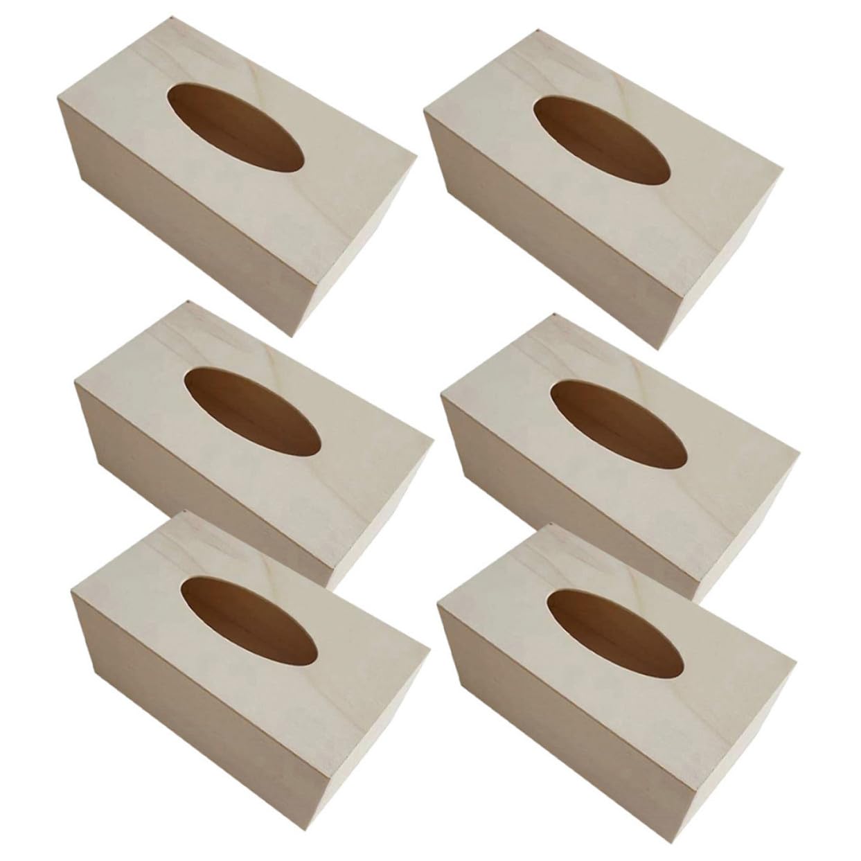 Boîte à mouchoirs en bois naturel modèle vierge durable et robuste
