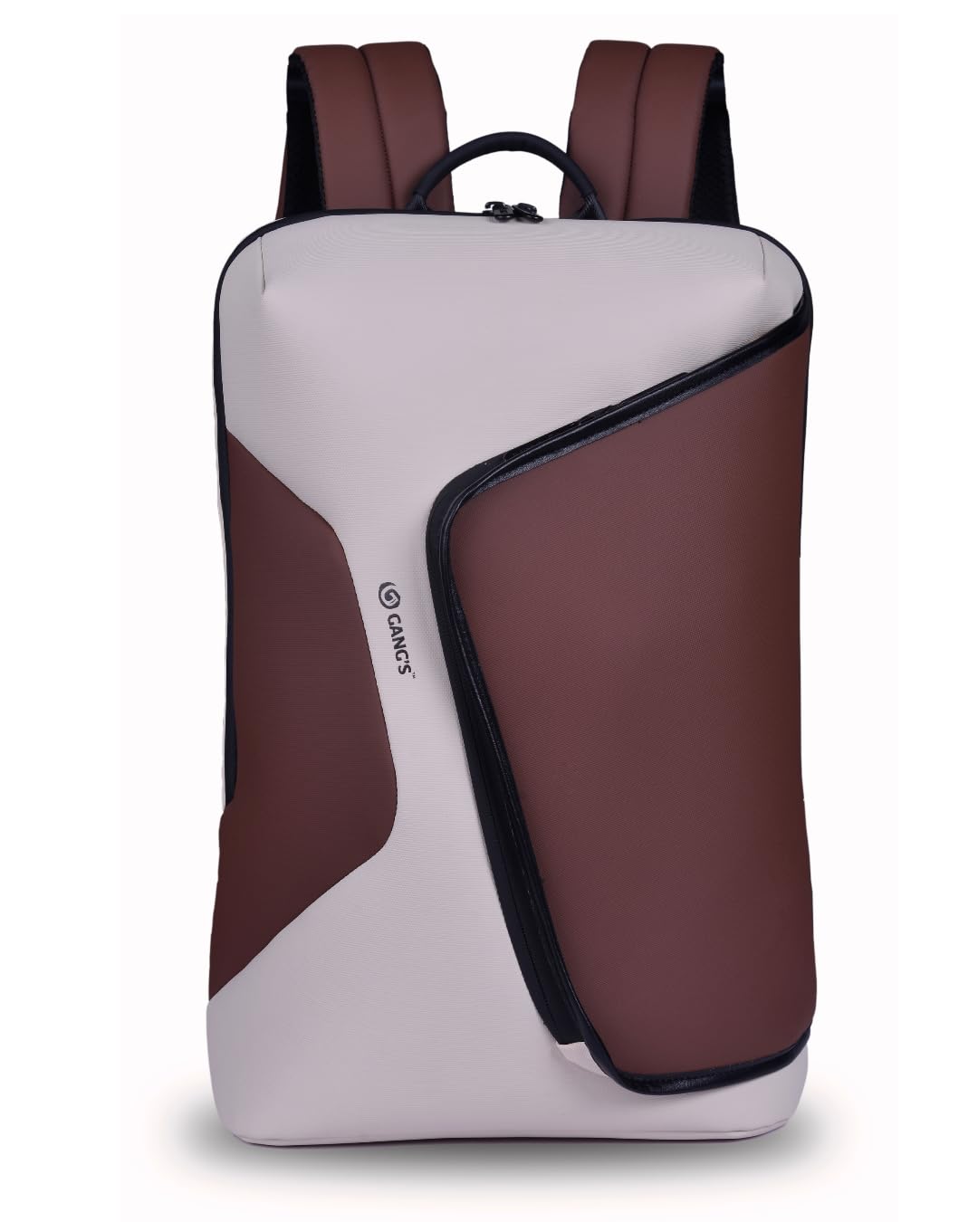 GANG's SiennaSplendor Elite Backpack - An artistic, lightweight 15-inch Laptop backpack crafted from premium materials and designed with water-resistant capabilities - Creamy Tan