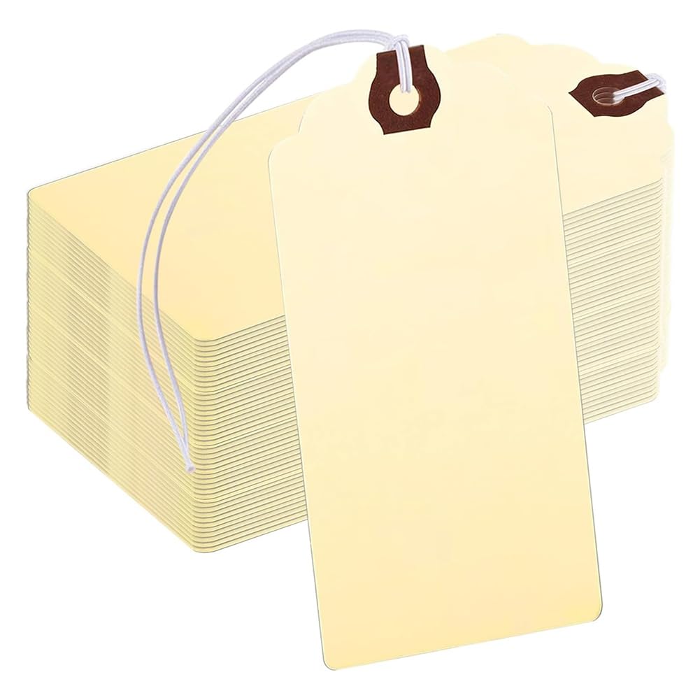 Étiquettes à suspendre inscriptibles avec cordon élastique solide - 7