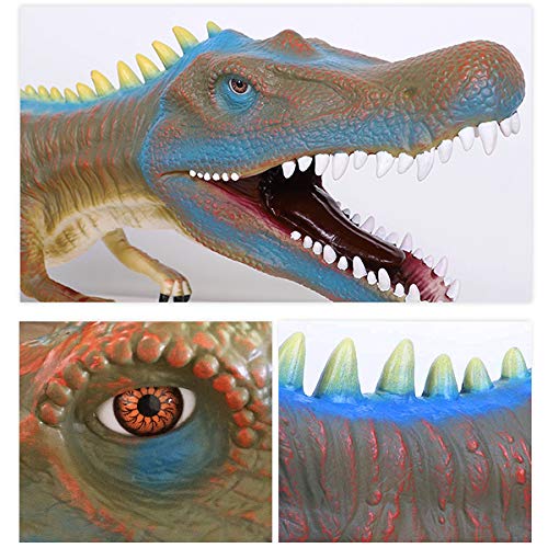Image of Dinosaur Hand Puppet Toys,Soft Rubber Realistic Raptor Dinosaur Head Baryonyx