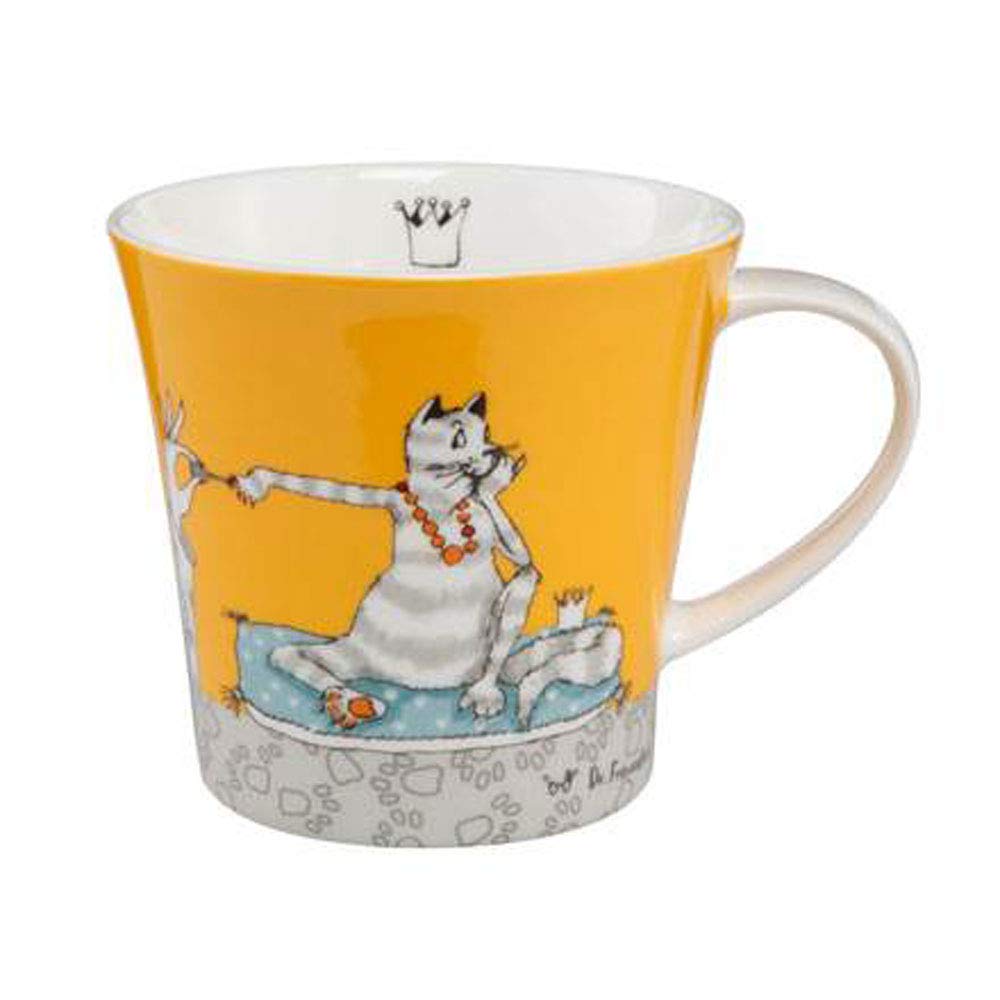 Goebel Künstlerbecher „Ich Muss Gar Nix“ – Fine Bone China Tasse Von Barbara Freundlieb, 13x10x9,5 Cm
