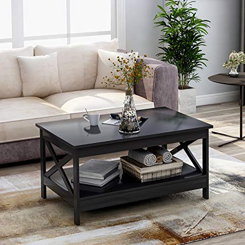 Couchtisch Massivholz, Beistelltisch im modernen Stil, einfacher kleiner Tisch, Sofatisch, rechteckiger Tisch, Tisch für… – Bild 3