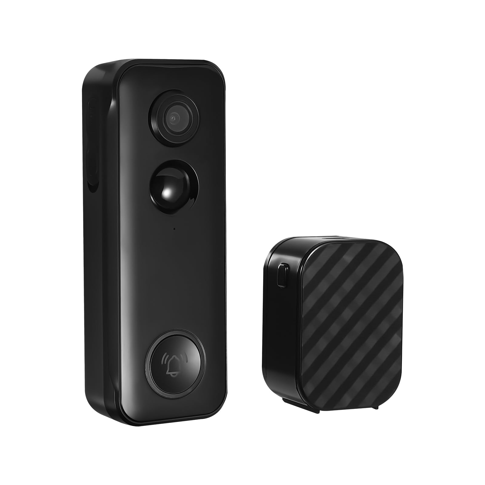 Timbre de puerta inteligente con cámara gran angular de 3 MP, 110°, volumen ajustable y varios tonos de llamada, compatible con memoria SD y nube, WiFi, 5200 mAh, resistente al agua