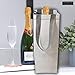 OccasionALL Alcohol Gift Bags, 5x4x14 12 Pack Large Reusable Wine Bags with Handles, Christmas Tote Bags, Silver Gift Wrap, Holidays, Wine Bags Bulk