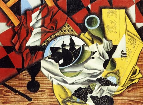 Cuadro en Lienzo Juan Gris Poires Et Raisins Sur Une Impresión Decorativa 60x90cm