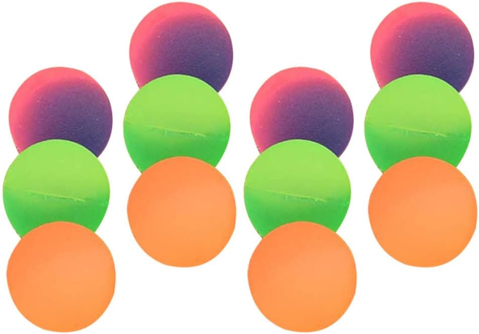 Toyvian 12Pcs Bouncy Balls Rubber High Bouncing Balls Colorful Bounce Balls for Kids Birthday Party Favors Bag Fillers