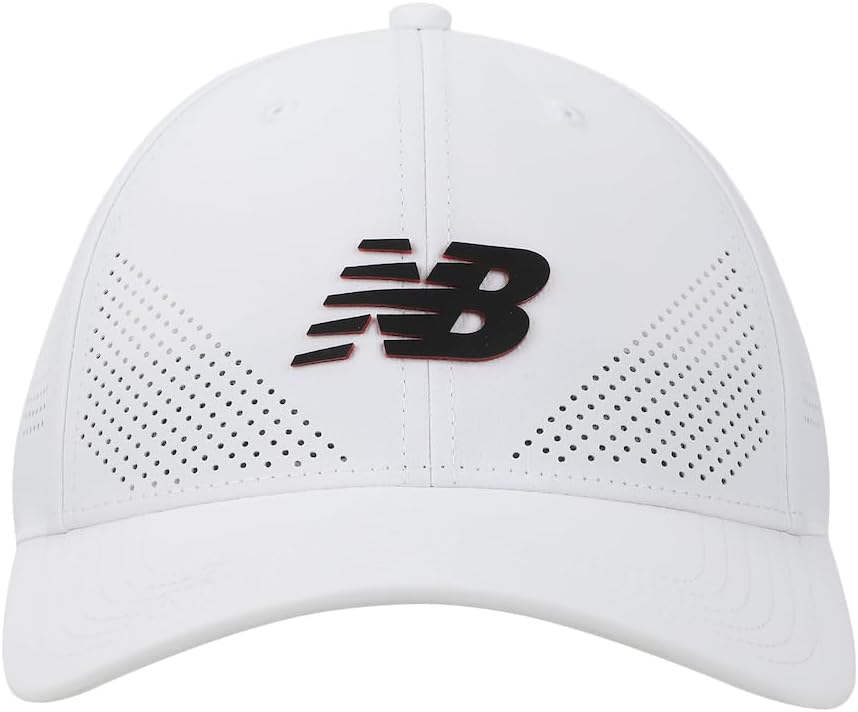 New Balance Adult Unisex 6 Panel Lightweight Adjustable Stretch Performance Workout Gym Running Mesh Hat - Image 2