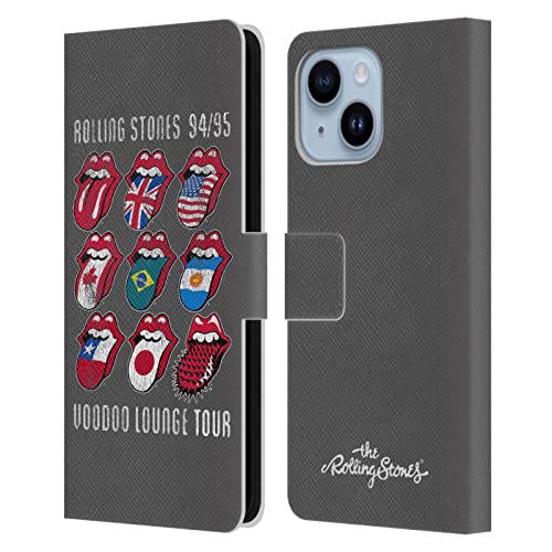 Étui portefeuille Rolling Stones iPhone 14 Plus protection cuir clapet Salon Vaudou