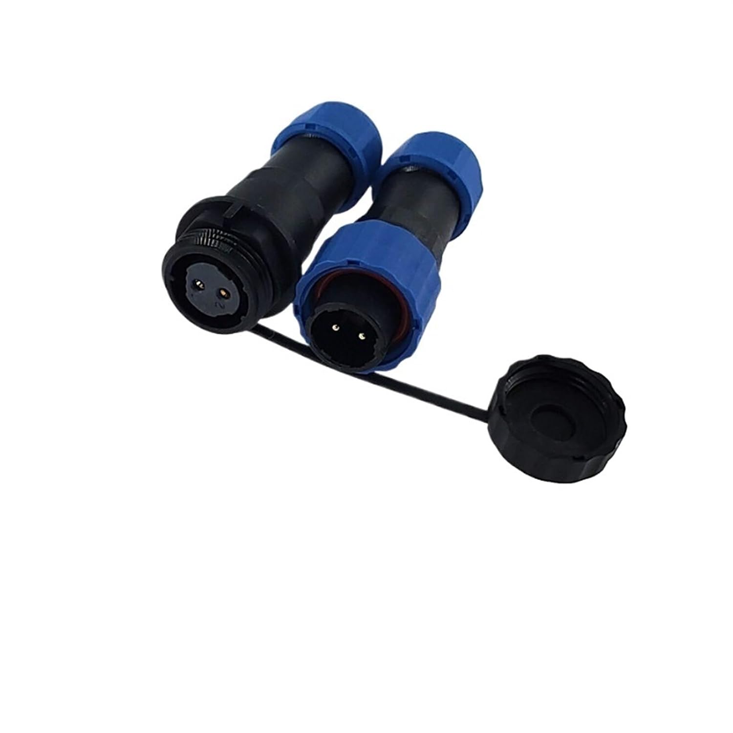 5PCS SP16 Waterproof Docking connector 2/3/4/5/6/7/8/9 pin IP68 power cable connector Male and Female socket(Docking 2P)
