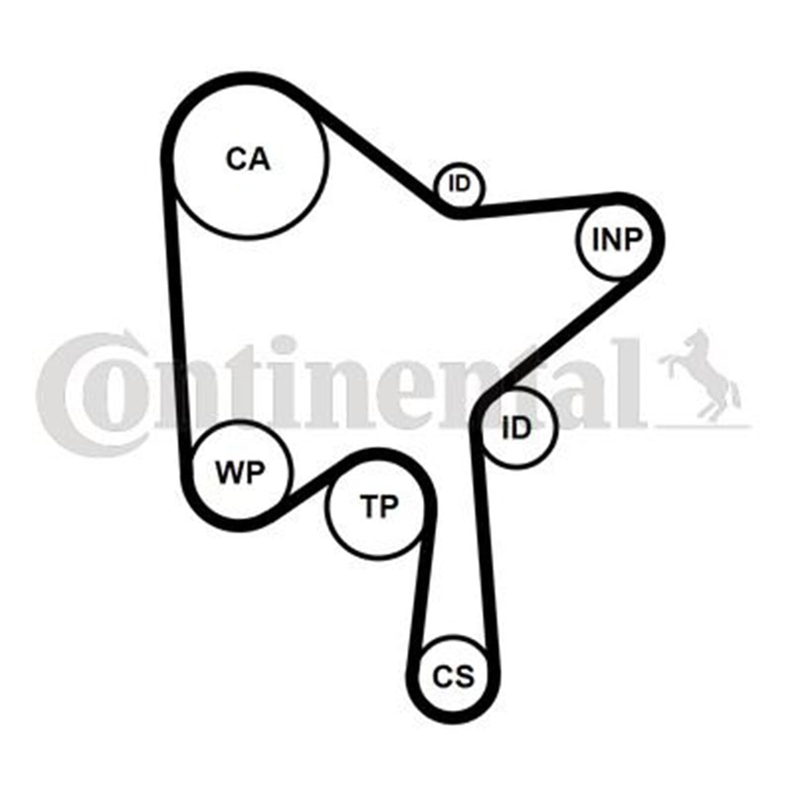 Continental Ctam CT1216WP2 Wasserpumpe + Zahnriemensatz | CT1216WP2 passend für S60 S80 S90 V40 V60