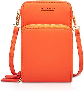 orange leather purse