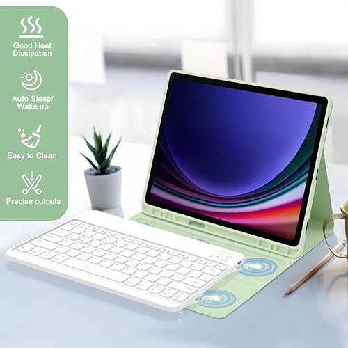 Clavier Étui pour Galaxy Tab S10+ S9+ de Douze Pouces au Design Épuré - 2