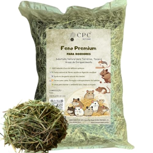 Feno Premium Para Terrario e Roedores CPC Pet Care
