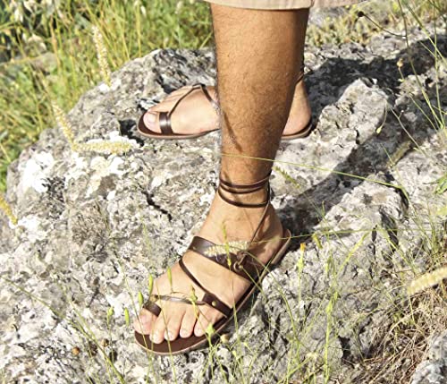 Barefoot Leather Flat Sandals/Minimalist Men Sandals/Flexible Soles Sandals - OLLANTA2