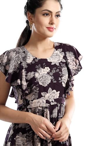 Image of AV2 Women's Viscose Regular Fit Maternity Maternity Wear Dress