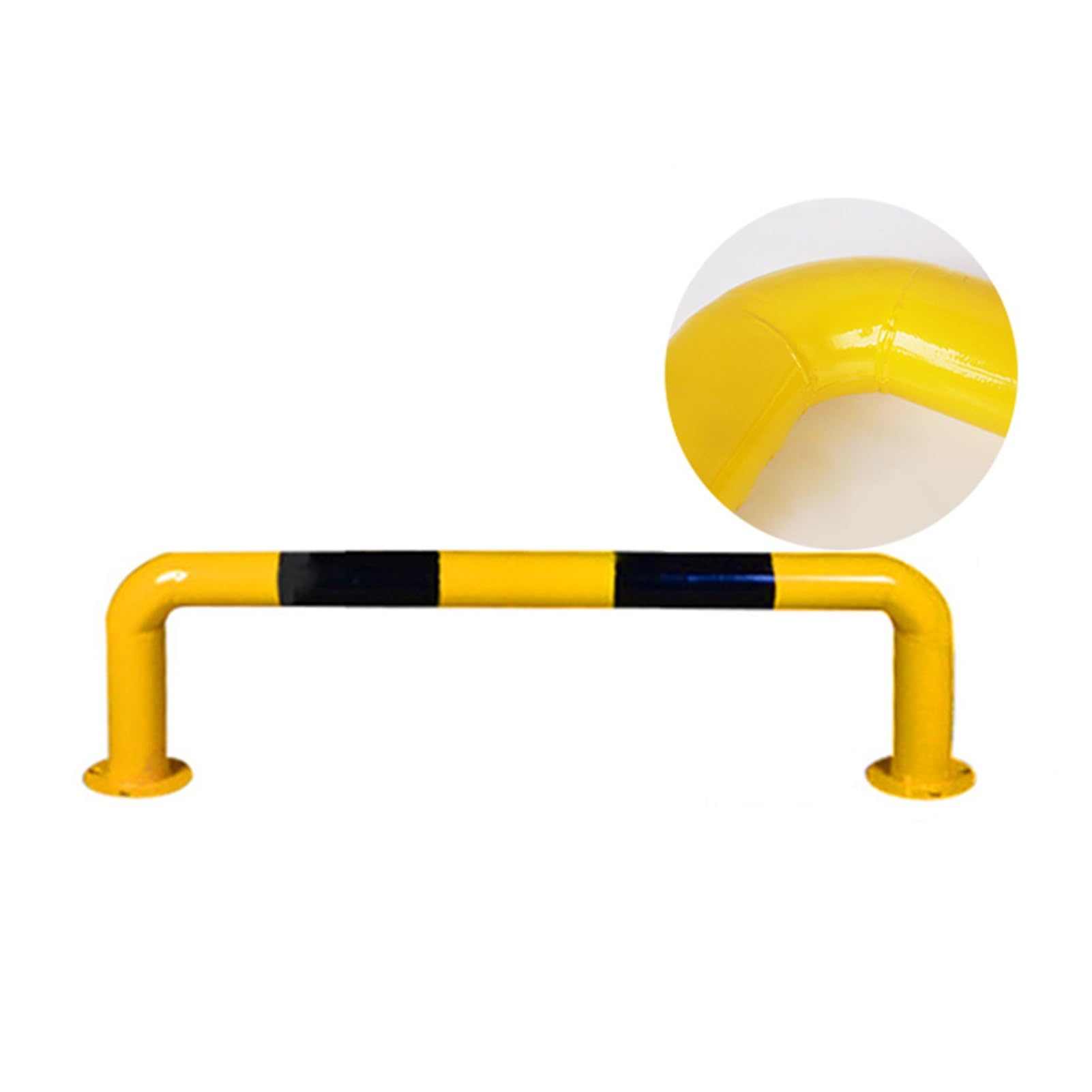 HCZKIUJY Heavy Duty U-Shape Security Bollards for Driveway Garage Parking, Collision Guardrail Protection, Round Parking Post (47.24 x 11.8inch)