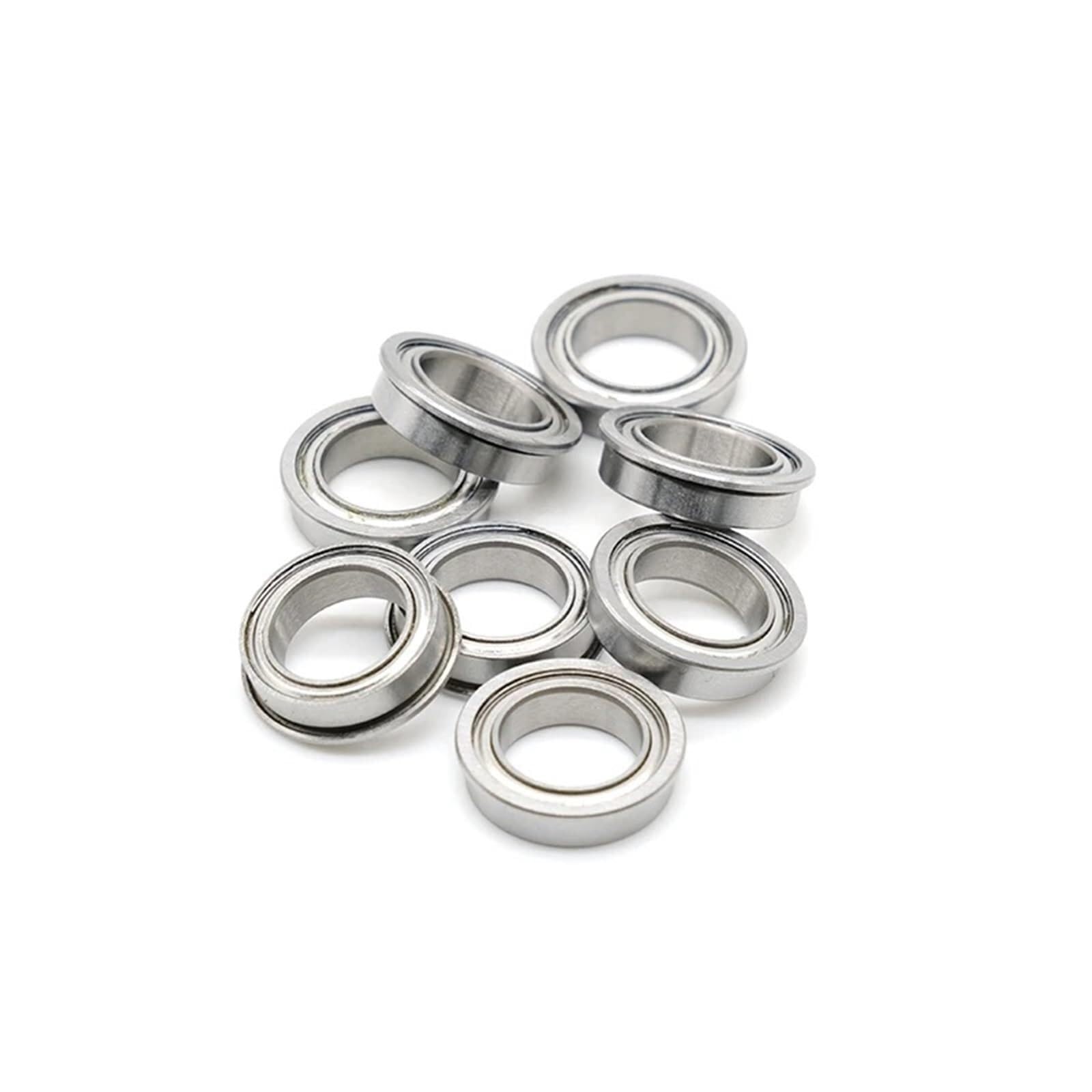 Rodamiento, F6802ZZ 2 uds rodamiento de brida 15x24x5mm ABEC-7 piezas equipos mecánicos alta velocidad selladas Metal acero cromado