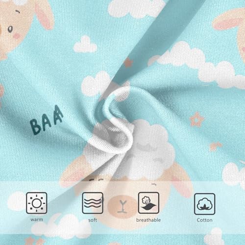 Cotton Toddler Underwear Floral Adorable Sheep Light Blue Clouds Panties Little Girl Durable Kids Undies Briefs 2t3