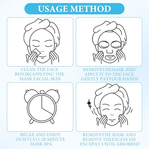Nadiaen 10 PCS Face Masks Skincare,Sheet Mask,Face Masks Beauty,Sheet Face Mask,Face Sheet Masks,Face Mask Sheet,Hydrating,Moisturizing,Soothing and Repairing,Suitable for Various Skin Types - Image 4