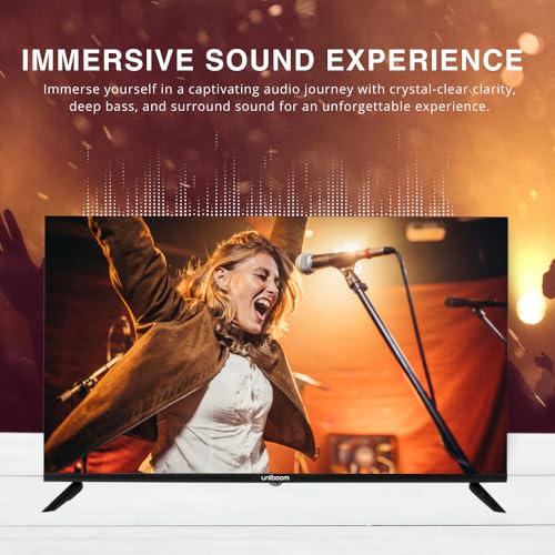 Image of Uniboom Optima Series102 cm (40 inch)HD Smart LED TV | Android TV with Voice Command App |5000+ Free Movies |30W Sonic Boom Speakers| 500+ Certified Apps |Mobile Remote |Mobile Screen Cast 40S-ULT-AED