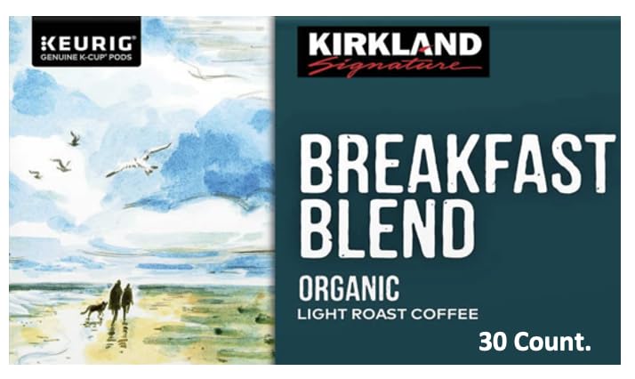 Miniatura 3 de Kirkland Signature Pacific Bold Coffee, oscuro, 30 cápsulas K-Cup + Kirkland Signature Organic Breakfast Blend Light Roast Coffee, 30 cápsulas K-Cup