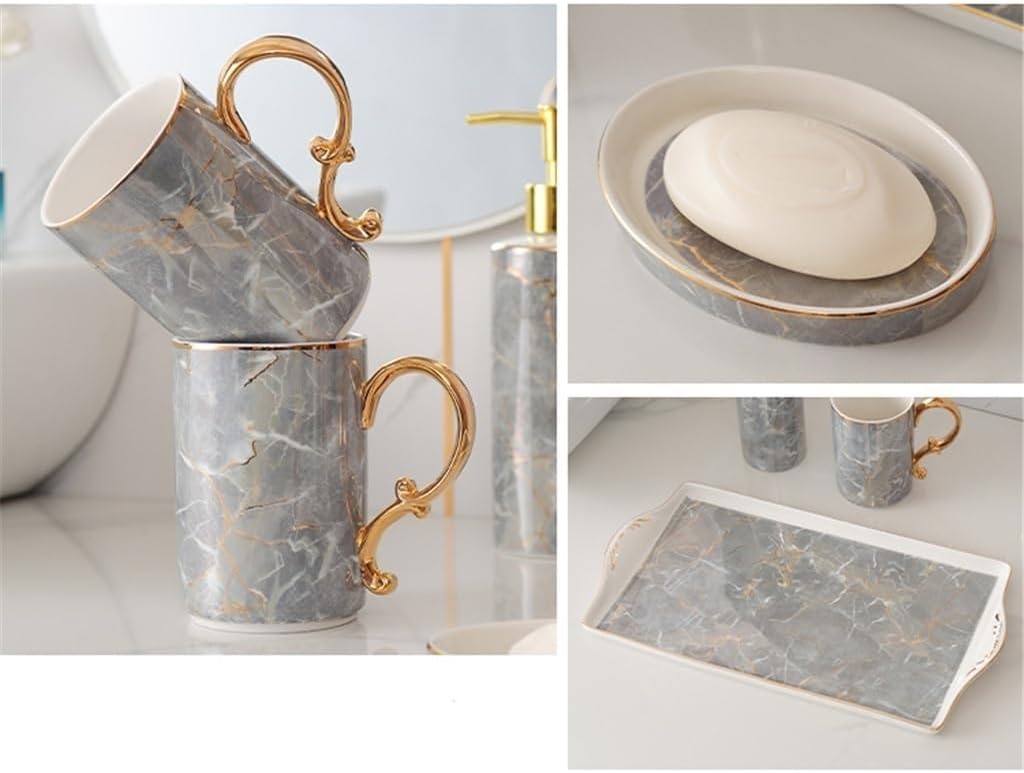 Nordic Bathroom Six-piece Decoration Ceramic Wash Set