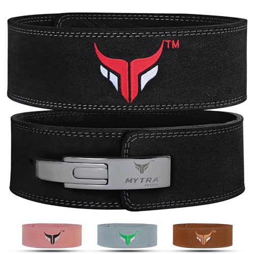 Mytra Fusion ceinture musculation 100% Cuir Véritable ceinture leste musculation Blanc Levier, ceinture de musculation Powerlifting ceinture musculation homme and femme