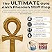 Nicky Bigs Novelties Gold Ankh Staff - Pharaoh Anubis King TUT Scepter - Egyptian Cane Cosplay Halloween Costume Prop, Gold, One Size