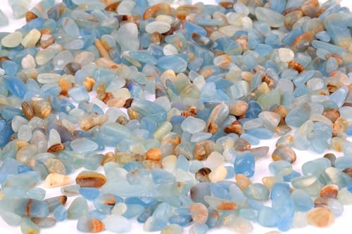 Image of ZenQ 1 lb Crystal Chips, Tumbled Stone Chips for Crafts | Polished, Undrilled Gemstones for Resin Art, Vase Filler, Plant Decor, Candle Making, and DIY Projects