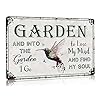 Bestylez Gardening Gifts Vintage Gardening Signs Into The Garden To Lose My Mind Tin Sign for Home Garden Greenhouse Living Room Bedroom Yard Cottage Outdoor Decor 8X12 Inch (3358)