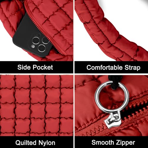 Image of GASSDA Puffer Tote Bag for Women Large Quilted Puffy Lightweight Carryall Crossbody Tote Bag for Women