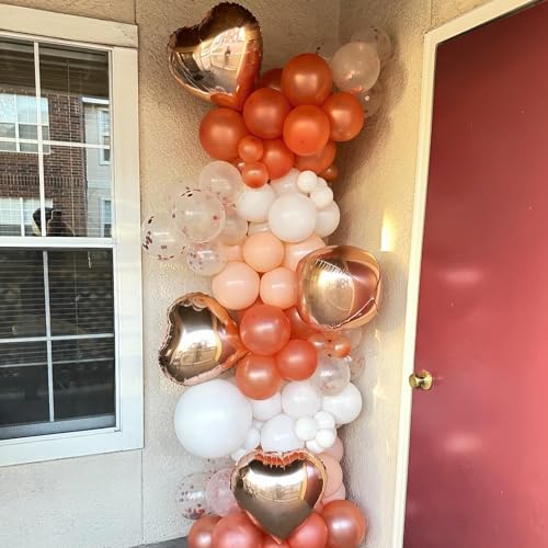 Image of Rose Gold Foil Heart Balloons, 10PCS Rose Gold Heart Shape Balloons, Valentines Balloons 18inch Foil Balloons for Helium Birthday Decorations for Valentines Day, Wedding, Brithday Party, Baby Shower