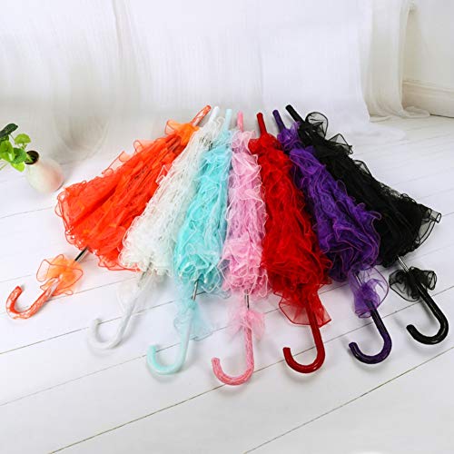 Forart Handmade Lace Umbrella, Bridal Lace Parasol Lace Umbrella, Hand Made Bridesmaid Girls Embroidered Umbrella For Wedding Parties Dancing Photography Props #TOP1