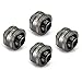 XSPC G1/4" to 3/8" ID, 5/8" OD Compression Fitting V2, Black Chrome, 4-Pack