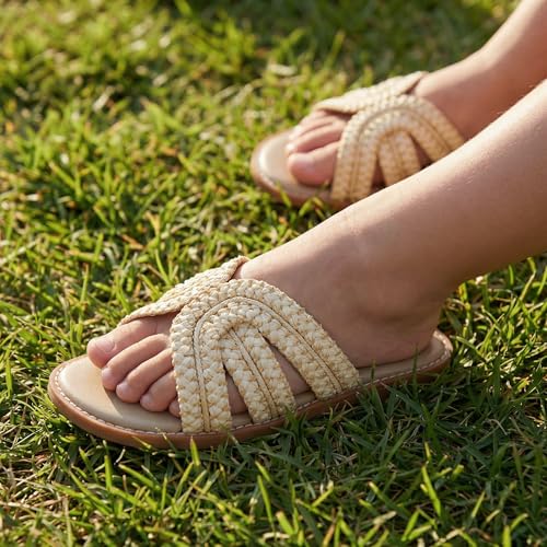 Image of THEE BRON Girls Cute Slip-On Slippers Stylish Sandals for Toddlers & Kids