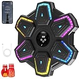 Upgraded Smart Music Boxing Machine for Adults/Kids, Large Interactive Punching Trainer with Gloves, Wall Mounted Bluetooth Boxing Workout Machine with 9 Modes & 9 Speeds for Home, Office, and Gym