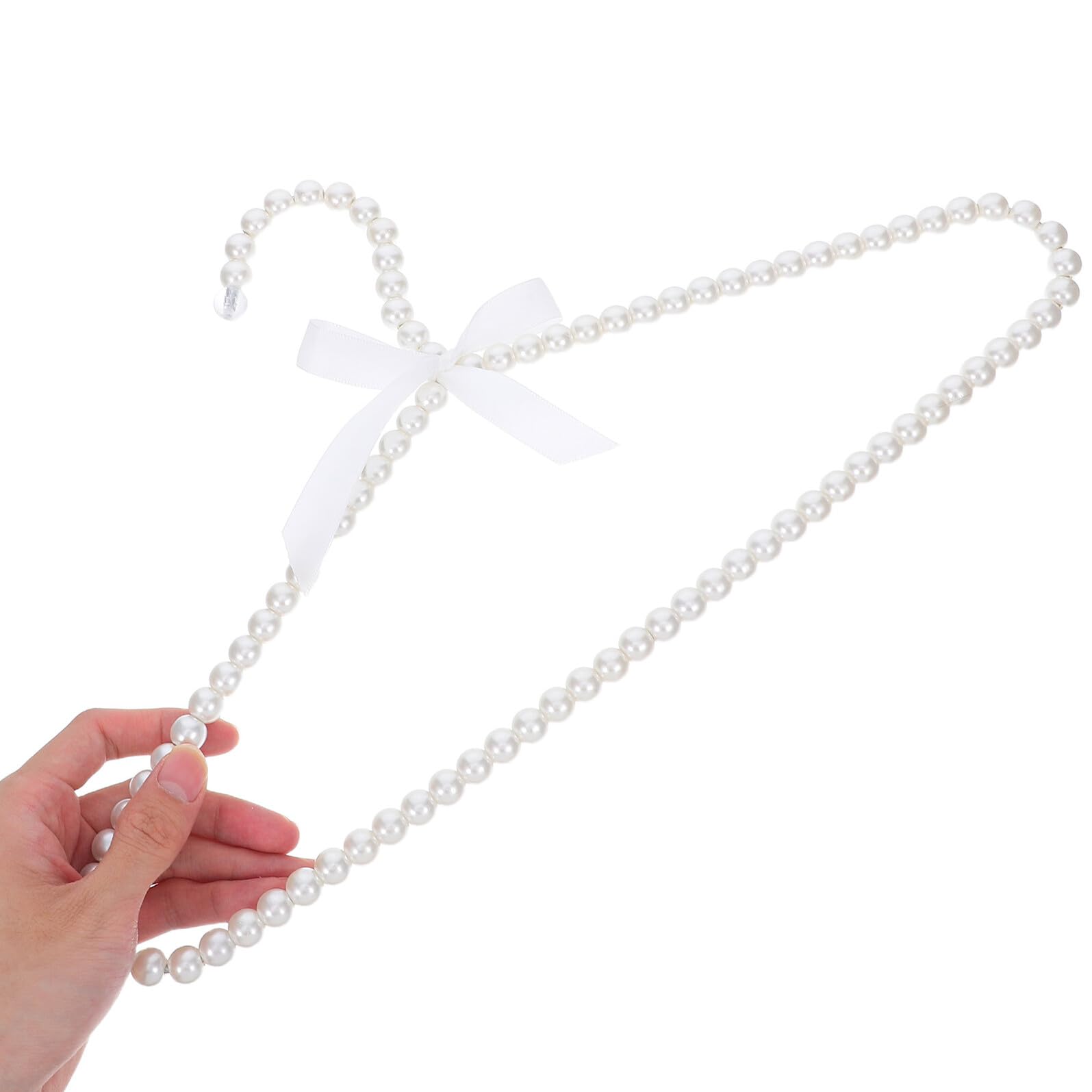 Tofficu Grucce Appendini Anti-deformazione Eleganti e Resistenti in ABS e Ferro Set 3 con Finte e Fiocco per Casa e Armadio e Ragazze