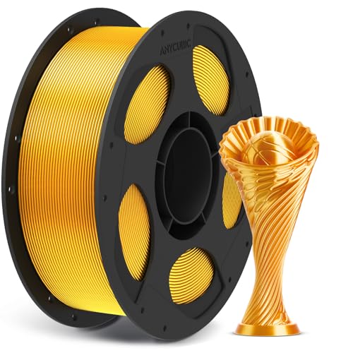 ANYCUBIC PLA Filament 1.75mm Silk Gold, 3D Drucker Filament 1.75 PLA 1kg Spool, Glänzend,...